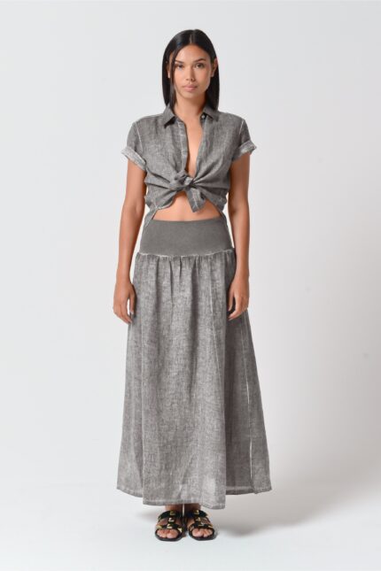 addani Maxime Skirt – Sleek Steel Gray